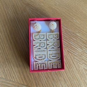 Rhinestone Bride Drop Earrings